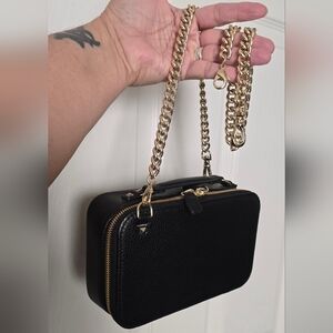 BANDOLIER Cameron Leather Convertible Bag in Black/Gold
